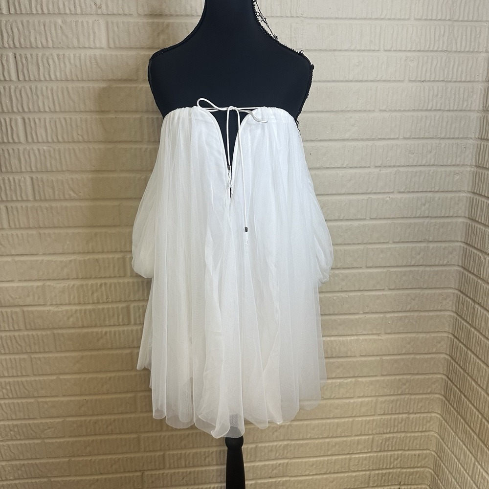 NWT Geisha Designs Anthropologie Tulle Off Shoulder Mini Dress Sz XS Fairycore‎